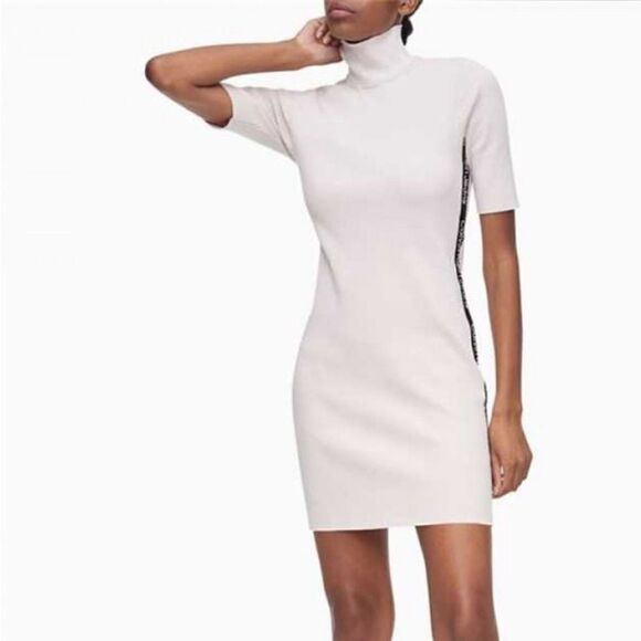 Calvin Klein ribbed turtleneck dress XS, never worn - Picture 1 of 5